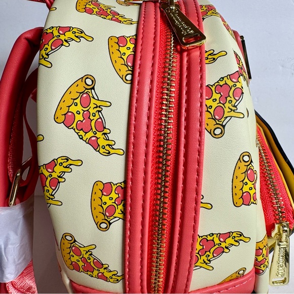 NWT. Disney Mickey Mouse Pizza Loungefly Mini Backpack – Disney Eats. - Picture 7 of 13